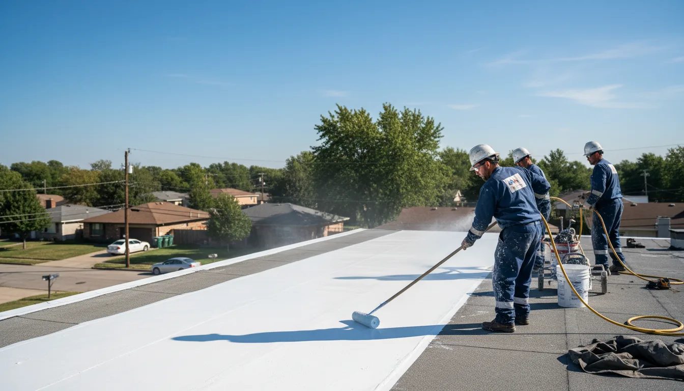 Commercial roof coating in Voca, TX near me